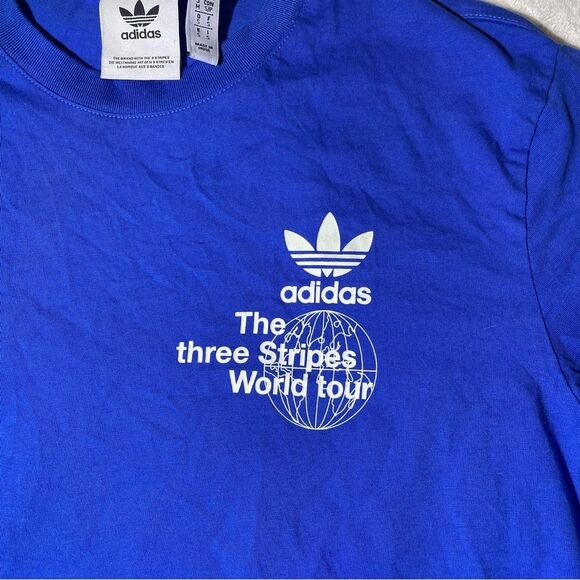 Adidas Originals Trefoil Blue Short Sleeve Graphic Tee - Picture 5 of 9